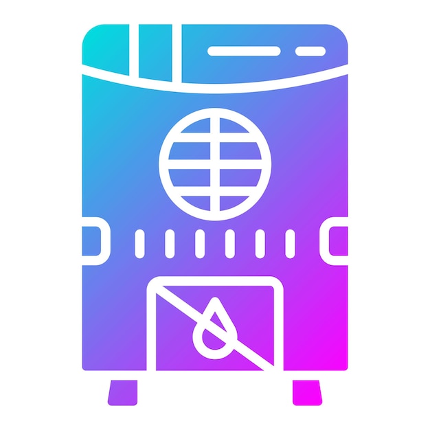 El icono vectorial del deshumidificador se puede utilizar para el conjunto de iconos de mejoras para el hogar