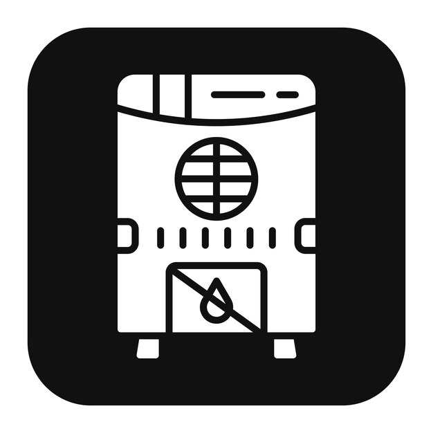 El icono vectorial del deshumidificador se puede utilizar para el conjunto de iconos de mejoras para el hogar