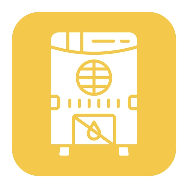 El icono vectorial del deshumidificador se puede utilizar para el conjunto de iconos de mejoras para el hogar