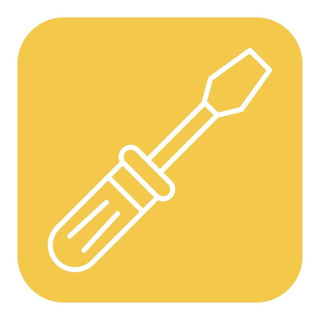 El icono vectorial del destornillador se puede utilizar para el conjunto de iconos de mejoras para el hogar
