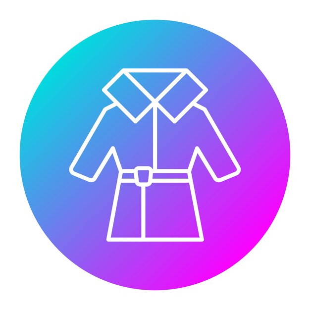 El icono vectorial de Detective Coat se puede usar para el conjunto de iconos de Investigación Criminal