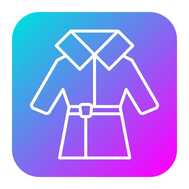 El icono vectorial de Detective Coat se puede usar para el conjunto de iconos de Investigación Criminal