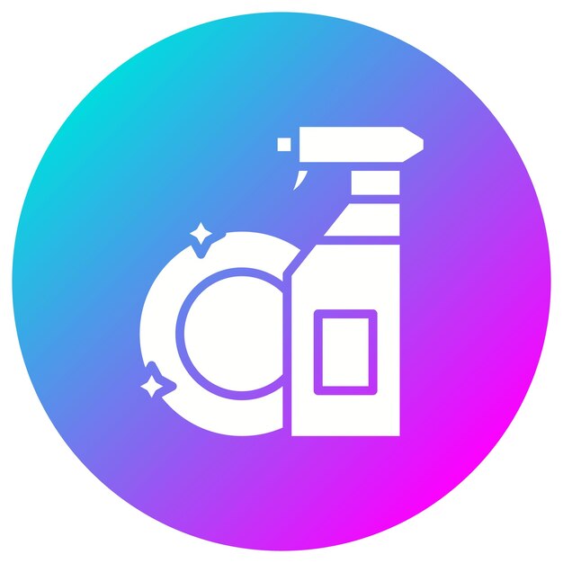 El icono vectorial de detergente líquido se puede utilizar para el conjunto de iconos de limpieza de la casa