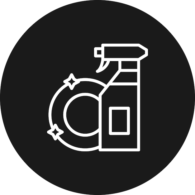 El icono vectorial de detergente líquido se puede utilizar para el conjunto de iconos de limpieza de la casa