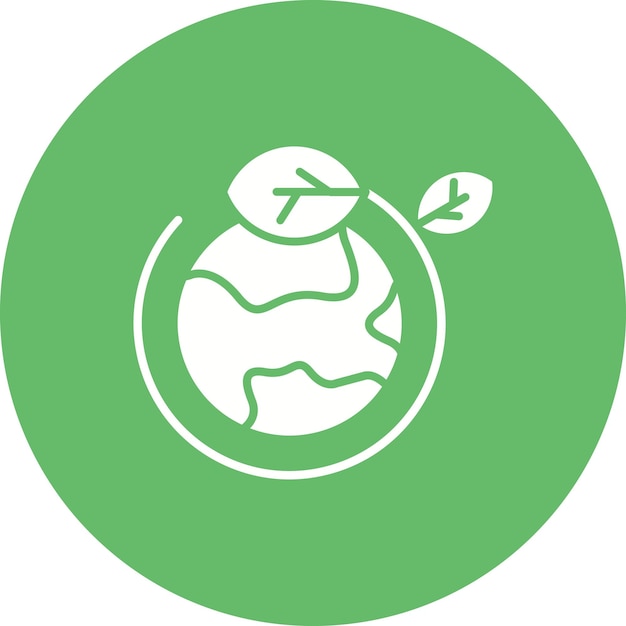 El icono vectorial del día de la Tierra se puede usar para el conjunto de iconos de hora y fecha