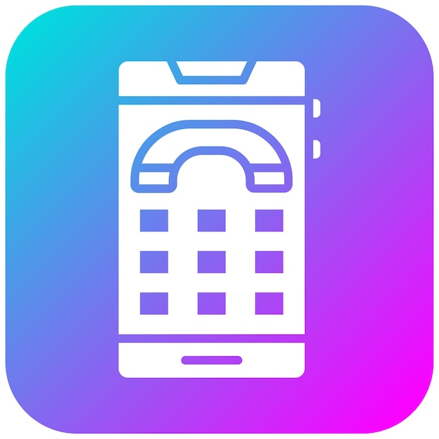 El icono vectorial de Dial Pad se puede utilizar para el conjunto de iconos de la interfaz de usuario móvil