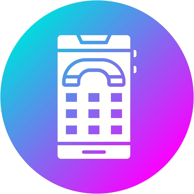 El icono vectorial de Dial Pad se puede utilizar para el conjunto de iconos de la interfaz de usuario móvil