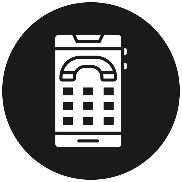 El icono vectorial de Dial Pad se puede utilizar para el conjunto de iconos de la interfaz de usuario móvil