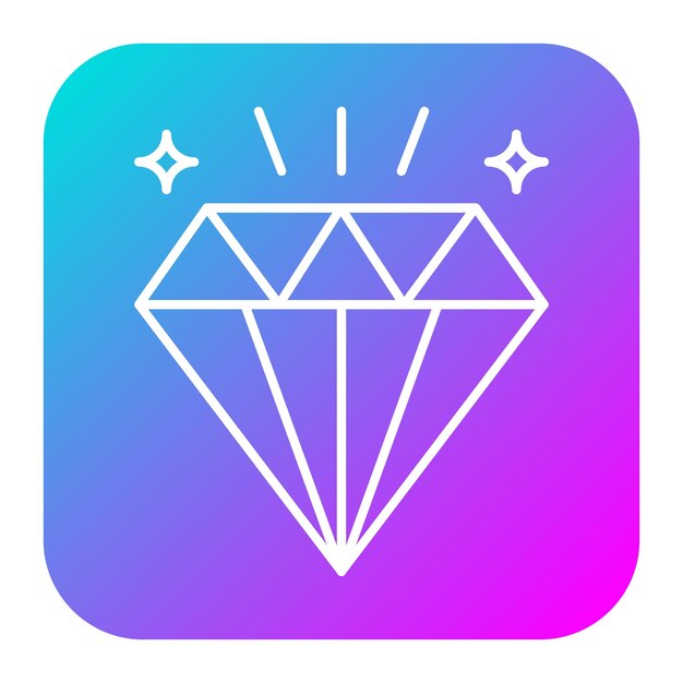 El icono vectorial de diamantes se puede usar para el conjunto de iconos de juegos en línea