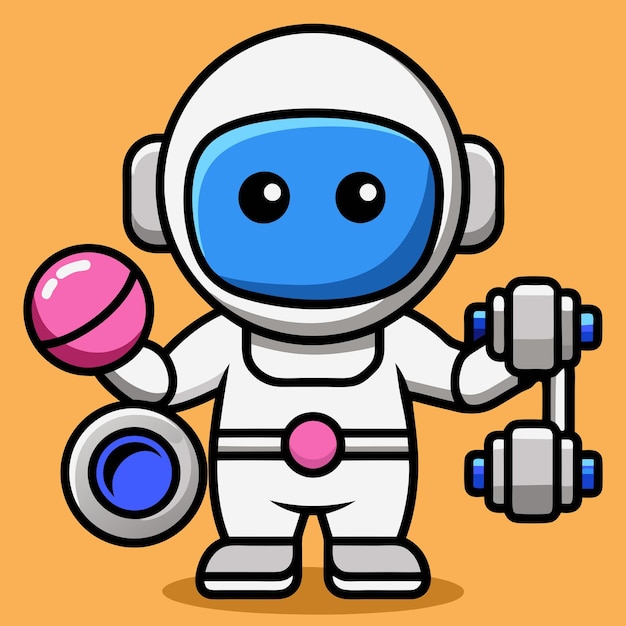 Icono vectorial de dibujos animados Ilustración Ciencia Icono deportivo Concepto aislado Vector plano de estilo de dibujo animado