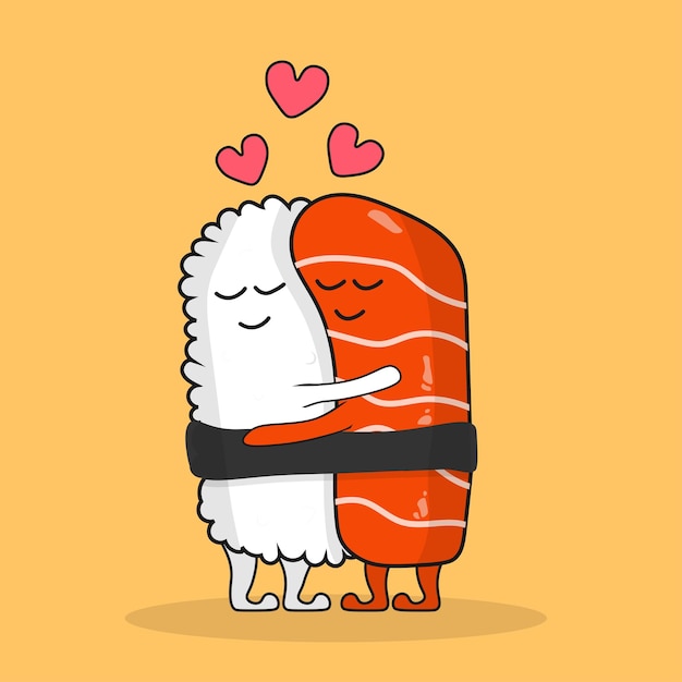 Icono vectorial de dibujos animados Ilustración de comida Icono de amor Concepto aislado Vector plano de estilo caricatura premium