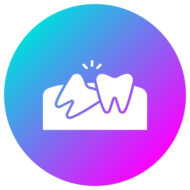 El icono vectorial de la diente de sabiduría se puede utilizar para el conjunto de iconos de cuidado dental