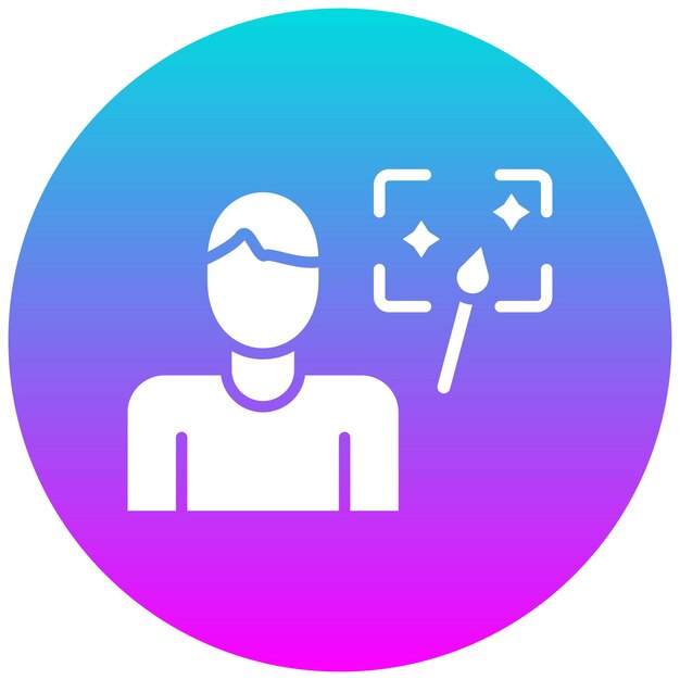 El icono vectorial del director de arte se puede usar para el conjunto de iconos de Art and Craft Supplies