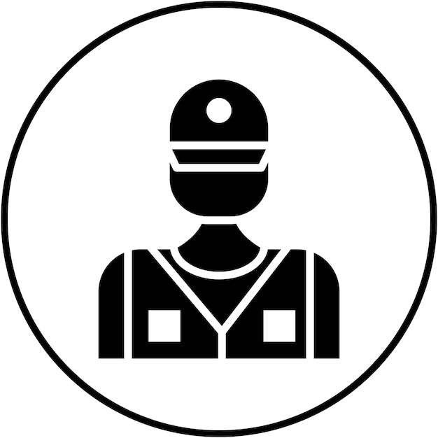 El icono vectorial del director se puede usar para el conjunto de iconos de producción de video