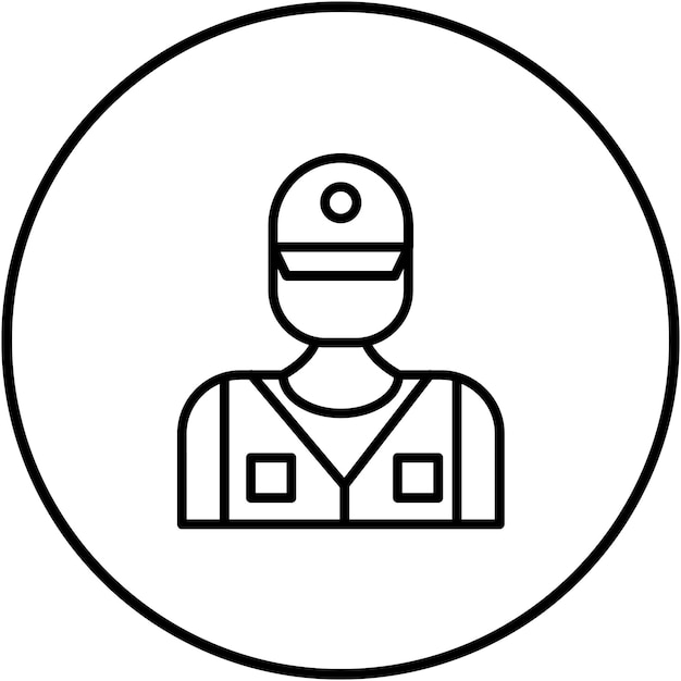 El icono vectorial del director se puede usar para el conjunto de iconos de producción de video
