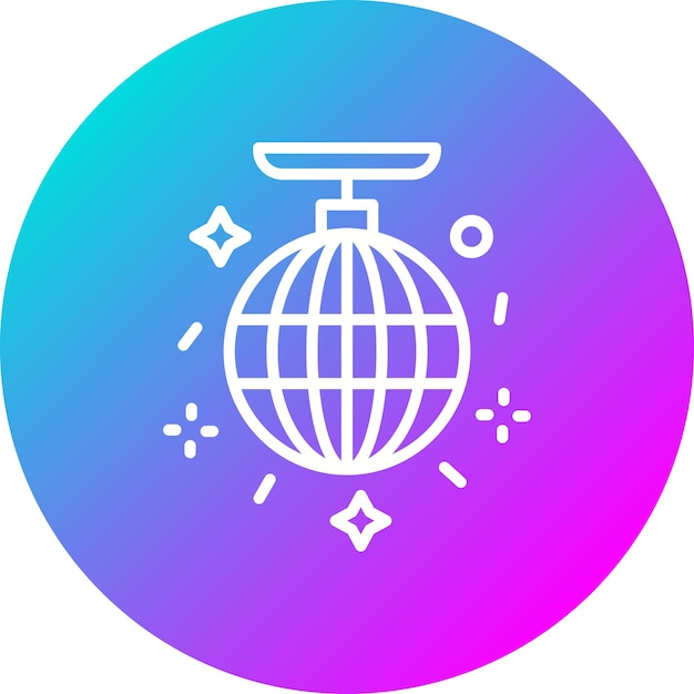 El icono vectorial de Disco Ball se puede usar para el conjunto de iconos de cumpleaños