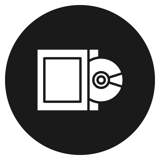 Vector el icono vectorial del disco compacto se puede utilizar para el conjunto de iconos de papelería de office