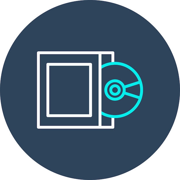 El icono vectorial del disco compacto se puede utilizar para el conjunto de iconos de papelería de Office