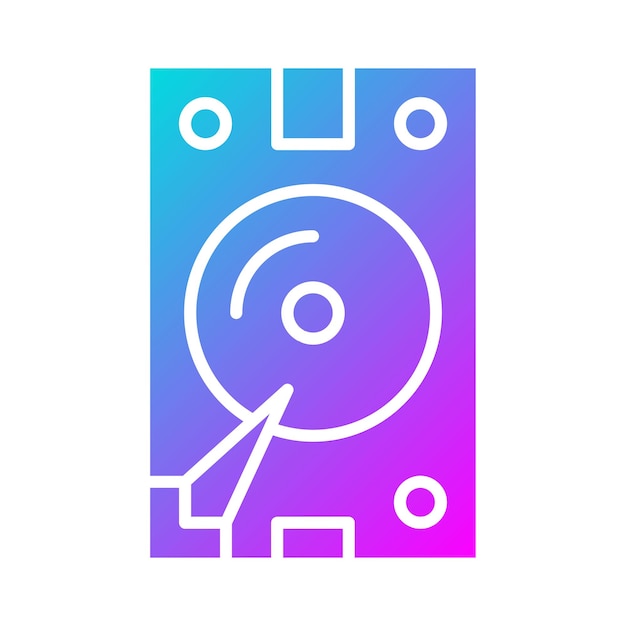 El icono vectorial del disco duro se puede utilizar para el conjunto de iconos de alojamiento web