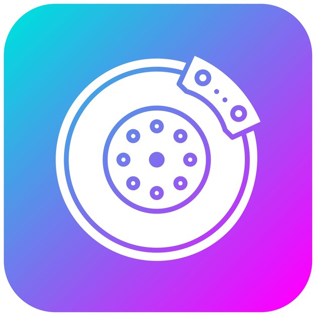 El icono vectorial del disco de freno se puede utilizar para el conjunto de iconos de reparación de automóviles