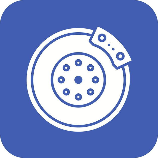 El icono vectorial del disco de freno se puede utilizar para el conjunto de iconos de reparación de automóviles