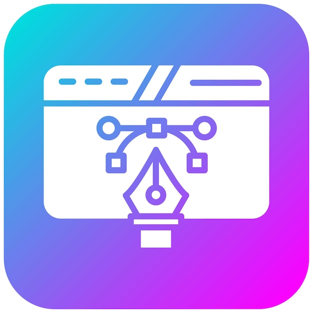 El icono vectorial del diseñador gráfico se puede utilizar para el conjunto de iconos de periodismo