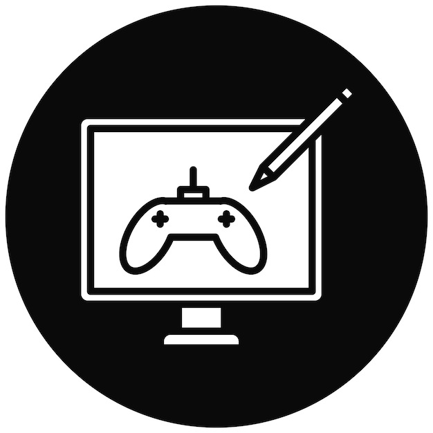 El icono vectorial de diseño de juegos se puede usar para el conjunto de iconos de Art and Craft Supplies