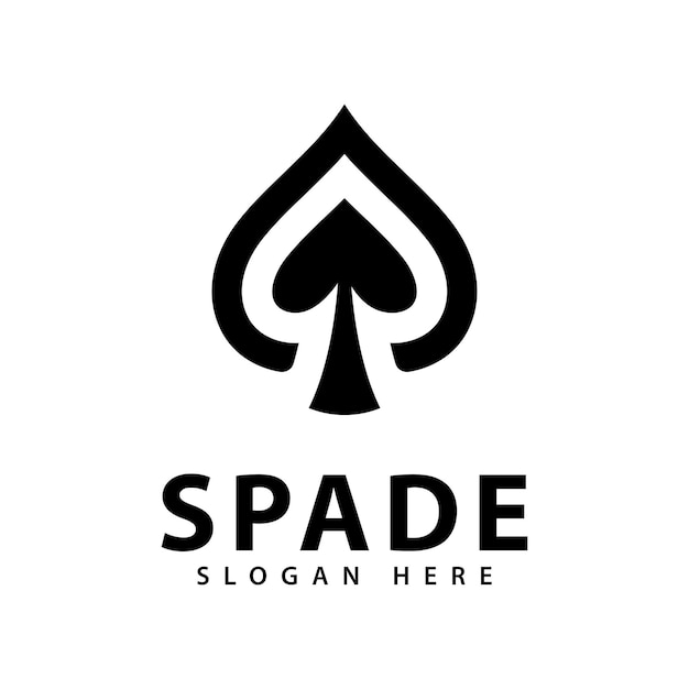 Icono vectorial del diseño del logotipo de Ace of Spade