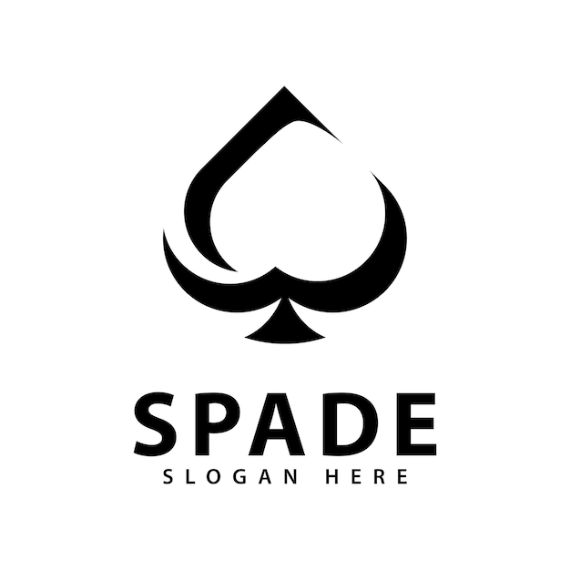 Icono vectorial del diseño del logotipo de Ace of Spade