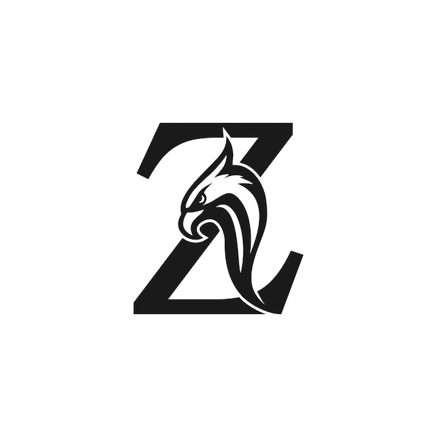 Icono vectorial del diseño del logotipo del águila con concepto de letra