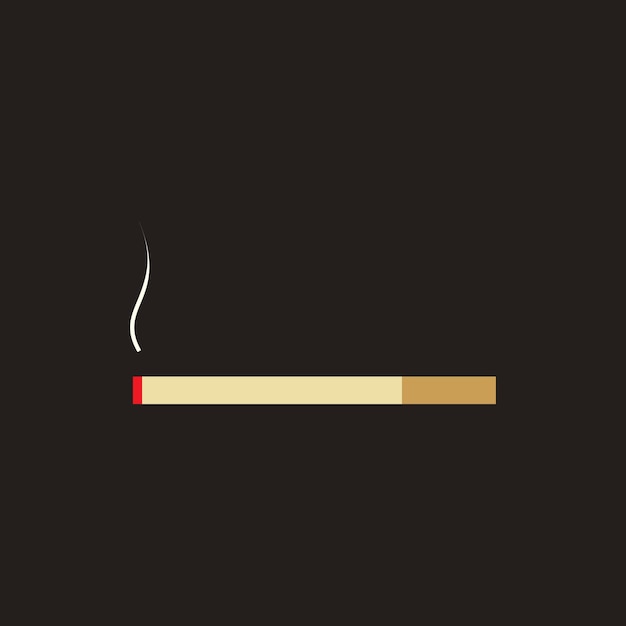 Icono vectorial de diseño de logotipo de cigarrillo con idea creativa moderna