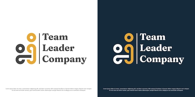Icono vectorial de diseño del logotipo del grupo líder Trabajo de liderazgo Silhueta de trabajo en equipo de la empresa