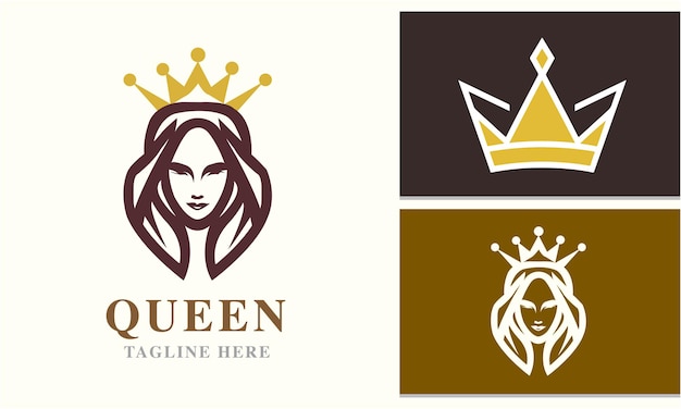 Icono vectorial del diseño del logotipo de Queen