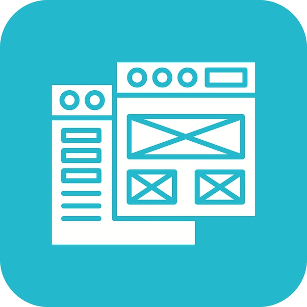 El icono vectorial de diseño de maqueta se puede utilizar para el conjunto de iconos de codificación y desarrollo