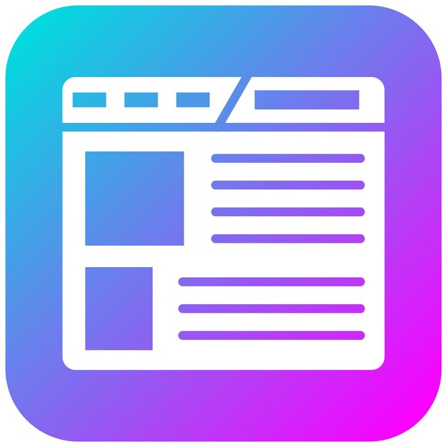 El icono vectorial de diseño de la página se puede utilizar para el conjunto de iconos de marketing en línea