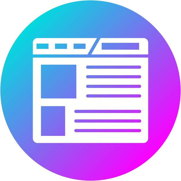 El icono vectorial de diseño de la página se puede utilizar para el conjunto de iconos de marketing en línea