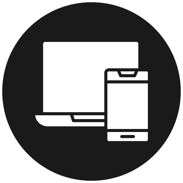 El icono vectorial de dispositivos se puede utilizar para el conjunto de icones de la interfaz de usuario móvil