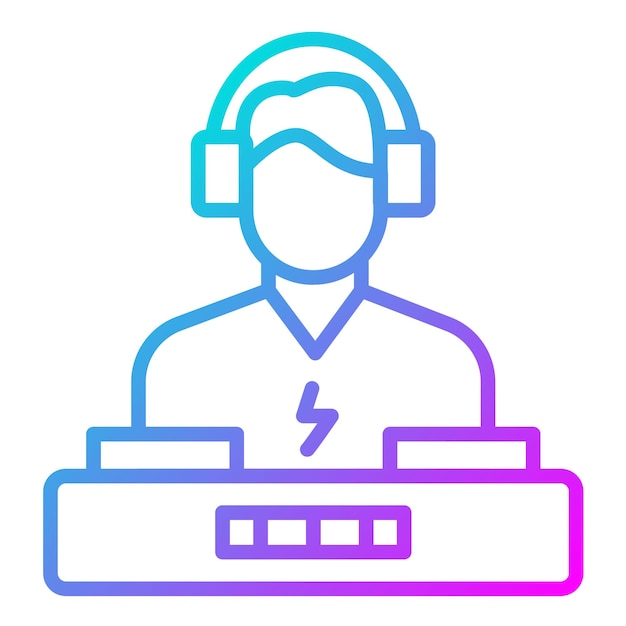 El icono vectorial de DJ se puede usar para el conjunto de iconos de diversidad