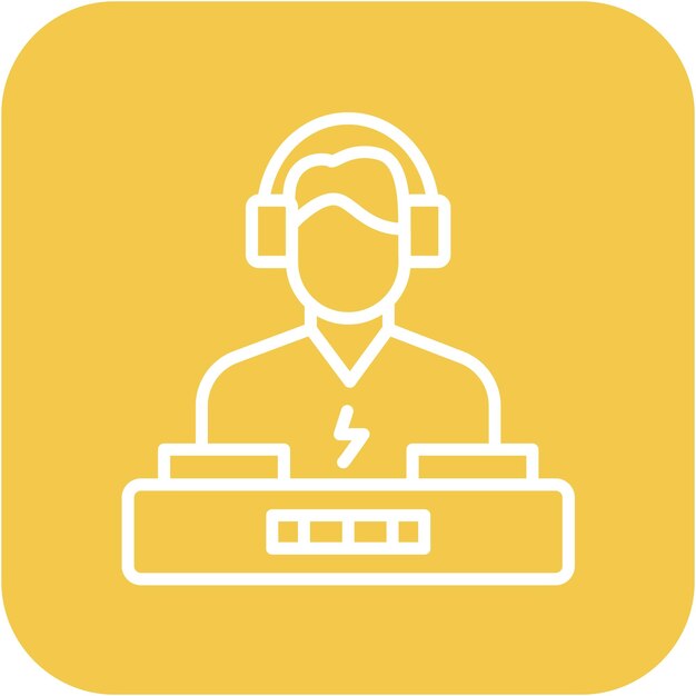 El icono vectorial de DJ se puede usar para el conjunto de iconos de diversidad