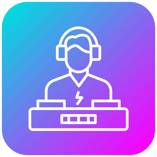 El icono vectorial de DJ se puede usar para el conjunto de iconos de diversidad