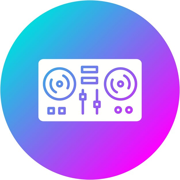 El icono vectorial de DJ se puede usar para el conjunto de iconos de fiestas y celebraciones