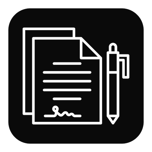 El icono vectorial de documentación empresarial se puede utilizar para el conjunto de iconos de documentos y archivos