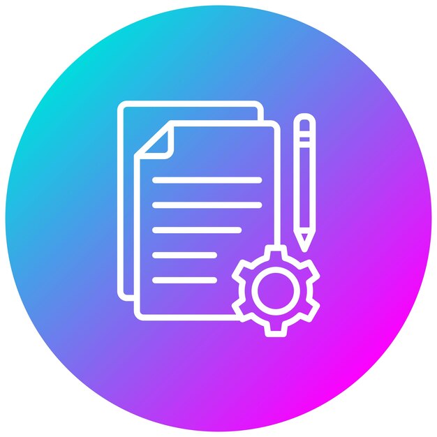 El icono vectorial de la documentación del proyecto se puede utilizar para el conjunto de iconos de evaluación del proyecto