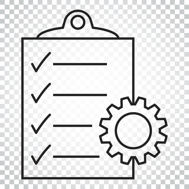 Icono vectorial de documento Ilustración plana de gestión de proyectos Pictograma de concepto de negocio simple en fondo aislado