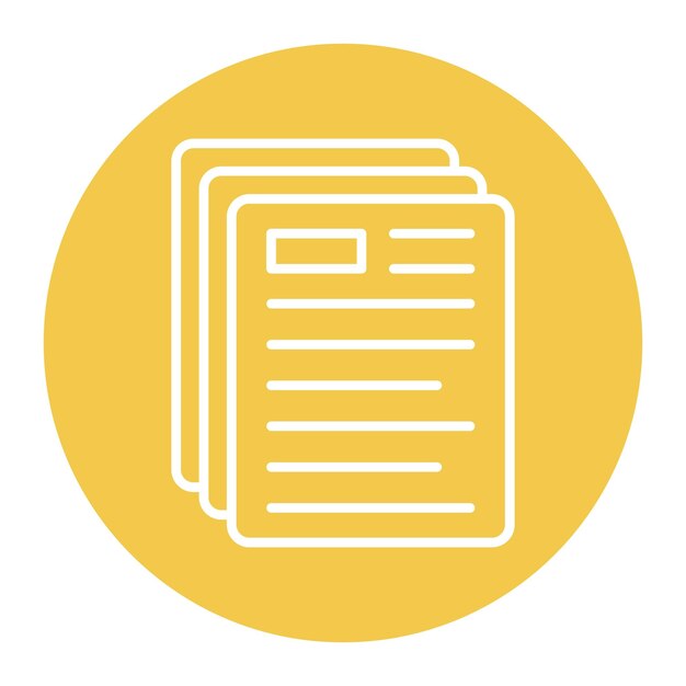 El icono vectorial del documento se puede utilizar para el conjunto de iconos de documentos y archivos