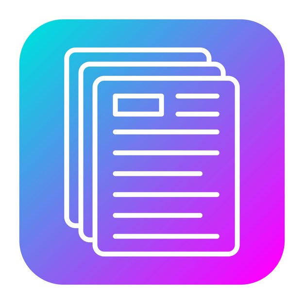 El icono vectorial del documento se puede utilizar para el conjunto de iconos de documentos y archivos
