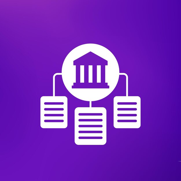 Icono vectorial de documentos bancarios para la web y las aplicaciones