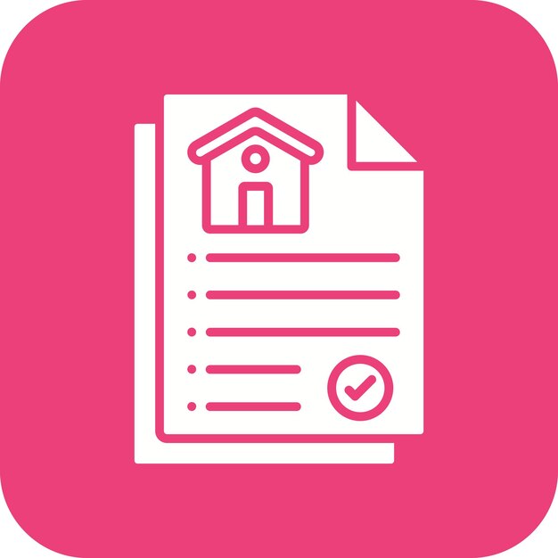 El icono vectorial de los documentos de propiedad se puede utilizar para el conjunto de iconos de bienes raíces