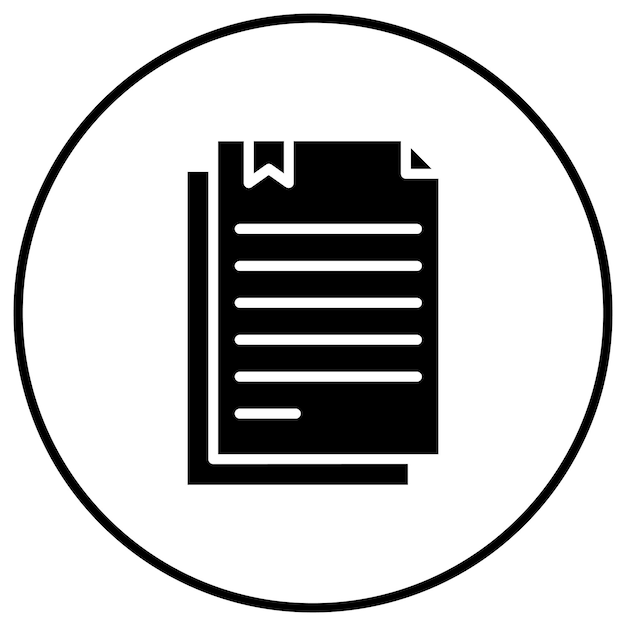 El icono vectorial de documentos se puede usar para el conjunto de iconos de Crimen y Ley