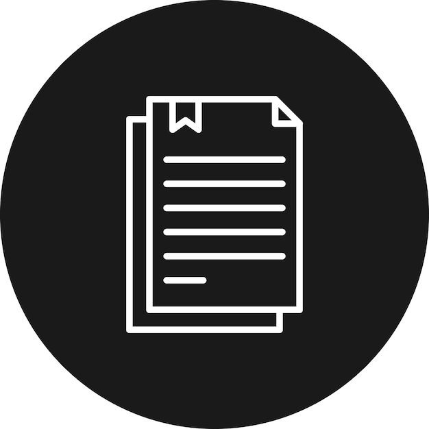 El icono vectorial de documentos se puede usar para el conjunto de iconos de Crimen y Ley